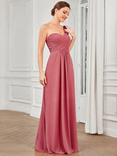 Load image into Gallery viewer, Ever-Pretty Sweet Pleated Bodice One Shoulder Chiffon Bridesmaid Dress
