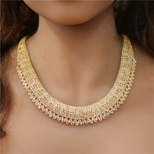 Load image into Gallery viewer, Exquisite Zircon Earrings Necklace Two Piece Set
