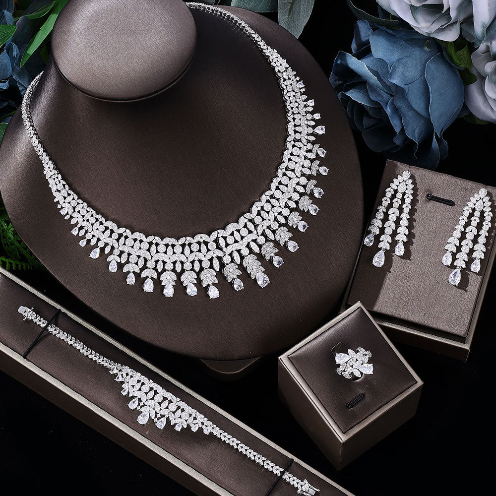 Crystal Wedding Necklace & Earrings